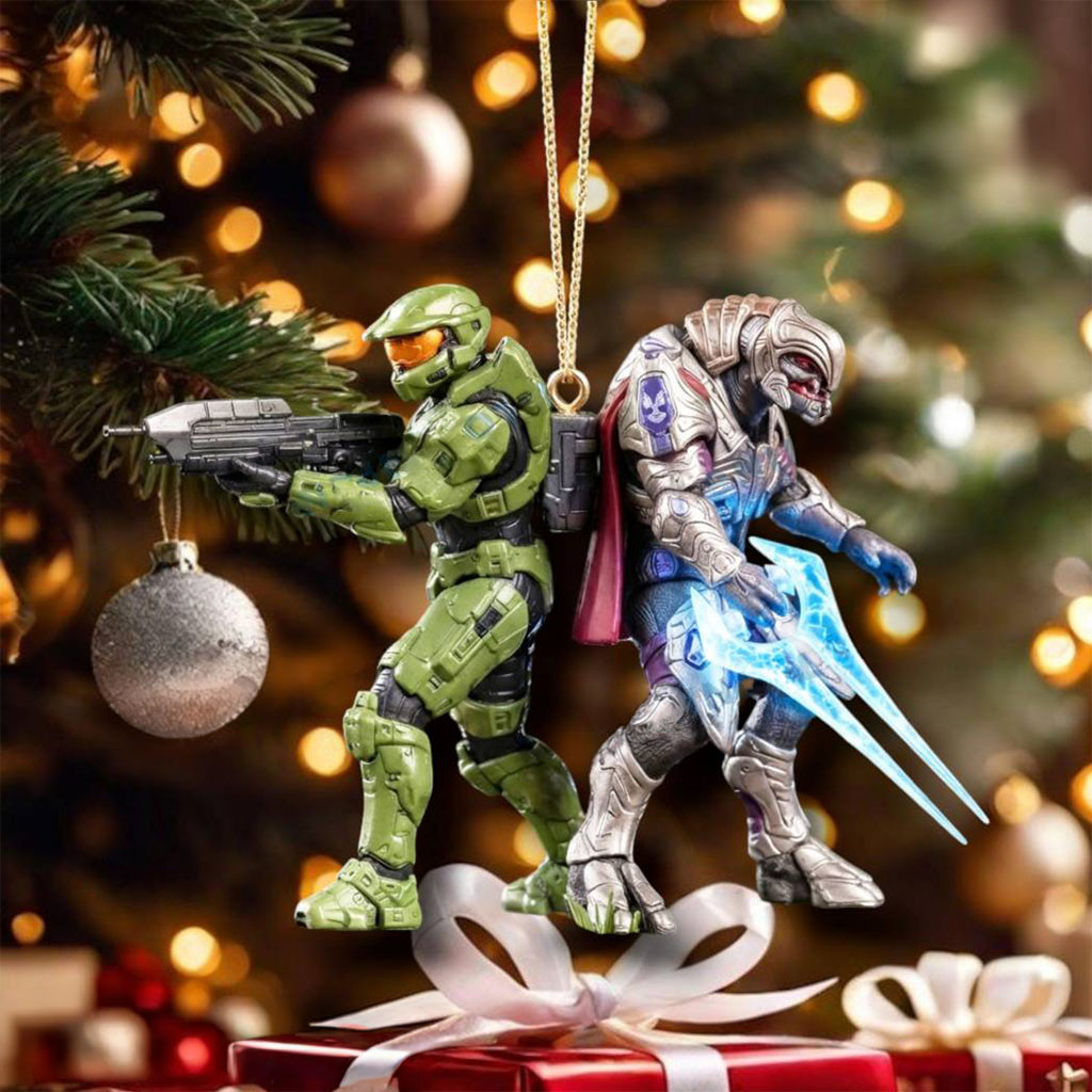 Halo Master Chief And Arbiter Ornament Christmas Tree Decorations Gifts For Fans