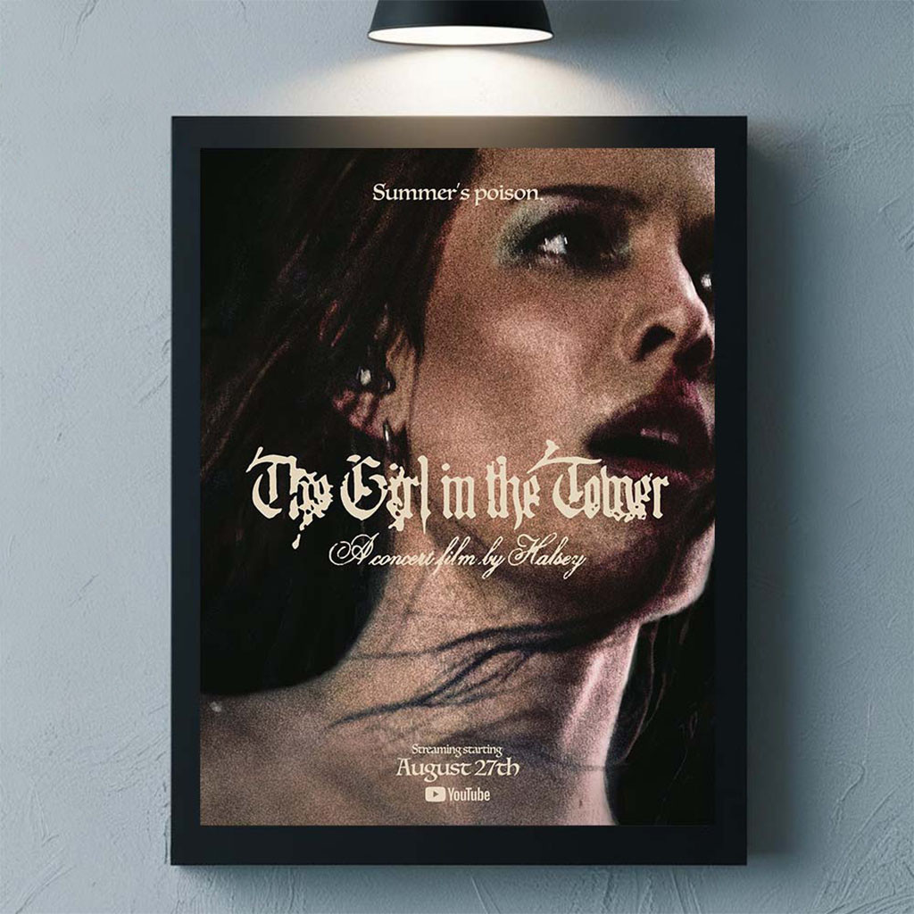 Halsey The Girl In The Tower Concert Film August 27 2026 Poster Halsey Merch Home Decor Halsey The Girl In The Tower Concert Film August 27 2026 Poster Halsey Merch Home Decor