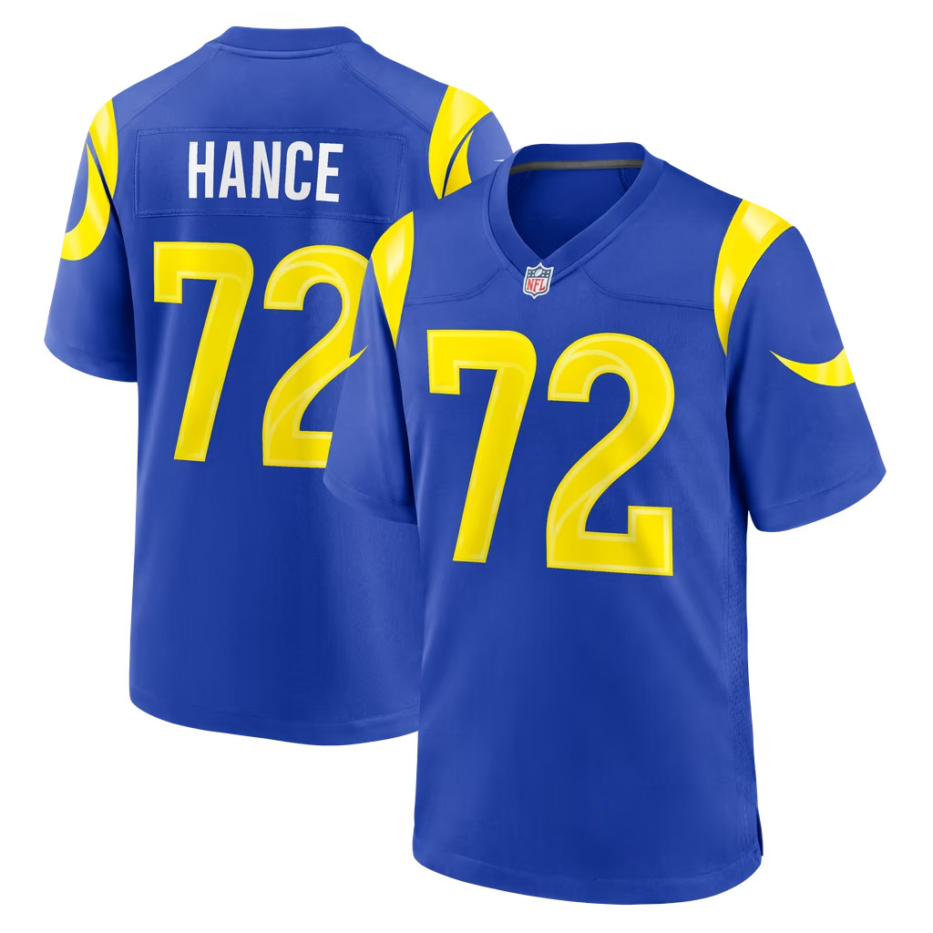 Hance Jersey Shirt 2026 Los Angeles Rams Merch #72 LA Rams Game Jersey Gift For Football Fans
