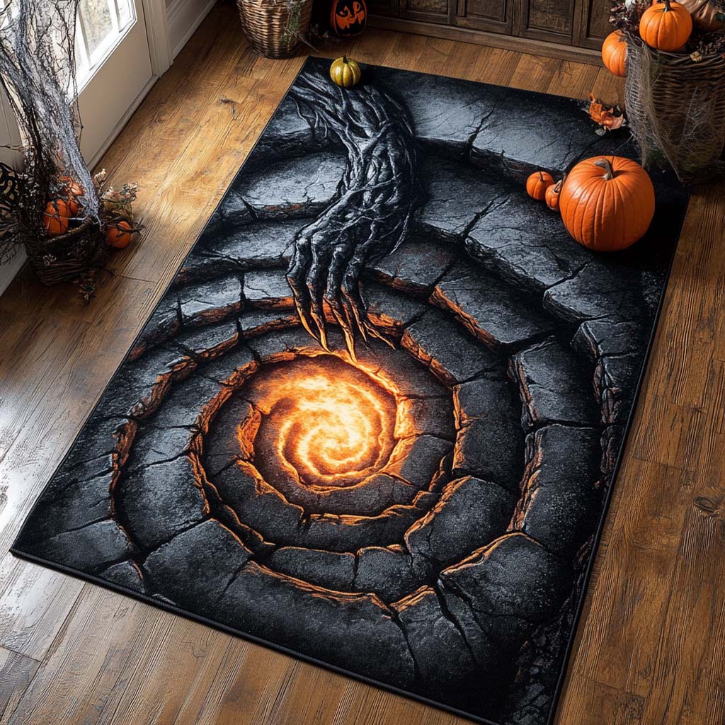 Hands of Hellfire Area Rug Spider Web Area Rug Best Halloween Birthday Gifts