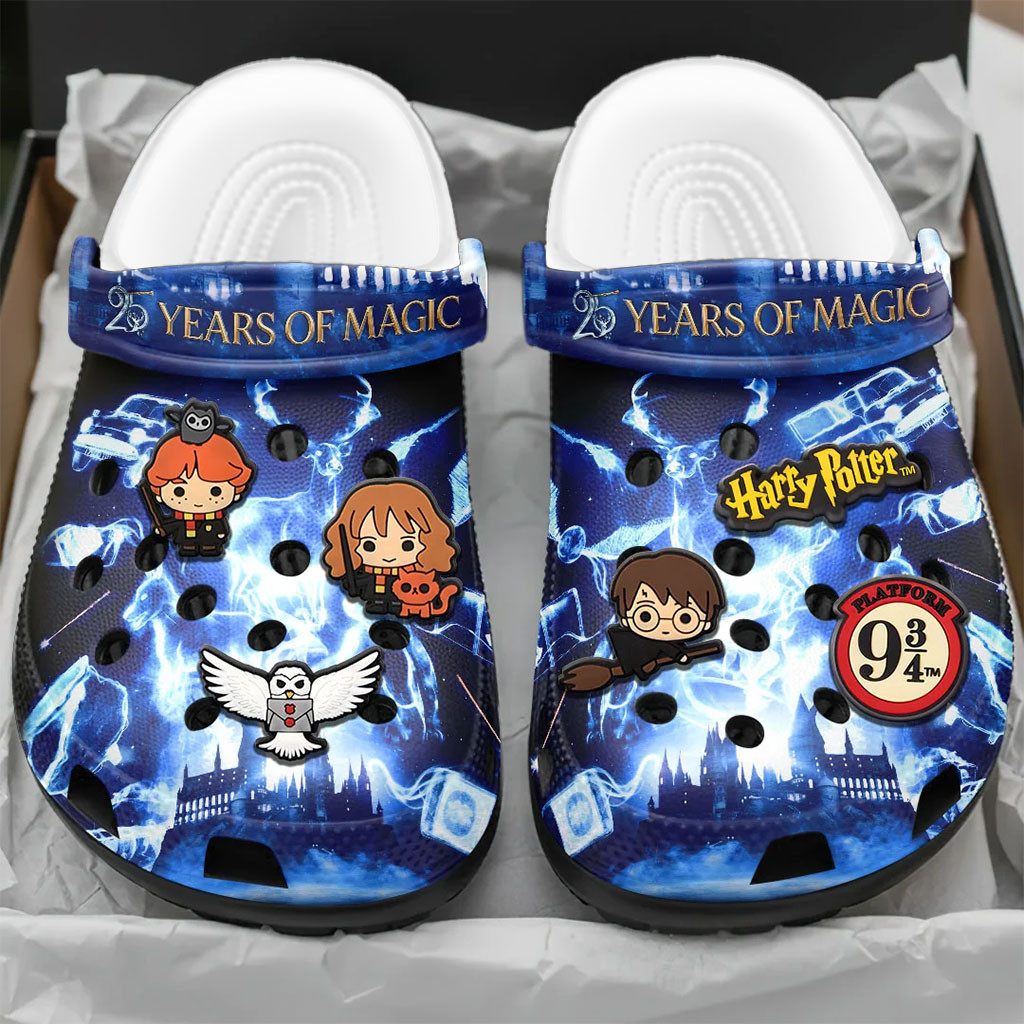 Harry Potter 25 Years Of Magic Clogs Hogwarts 2001 2026 Anniversary Harry Potter Merch Fan Gifts Harry Potter 25 Years Of Magic Clogs Hogwarts 2001 2026 Anniversary Harry Potter Merch Fan Gifts