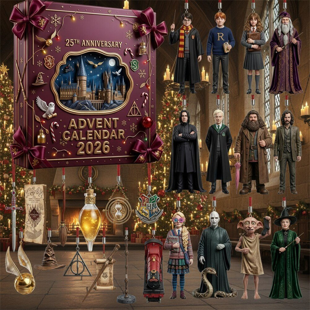 Harry Potter 25Th Anniversary 2026 Advent Calendar Christmas Ornaments Harry Potter Merch Gifts
