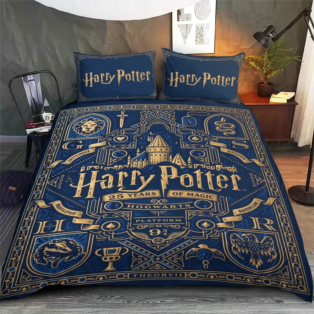 Harry Potter 25th Anniversary Bedding Set 25 Years Of Magic Bed Decor Gift For Harry Potter Fan