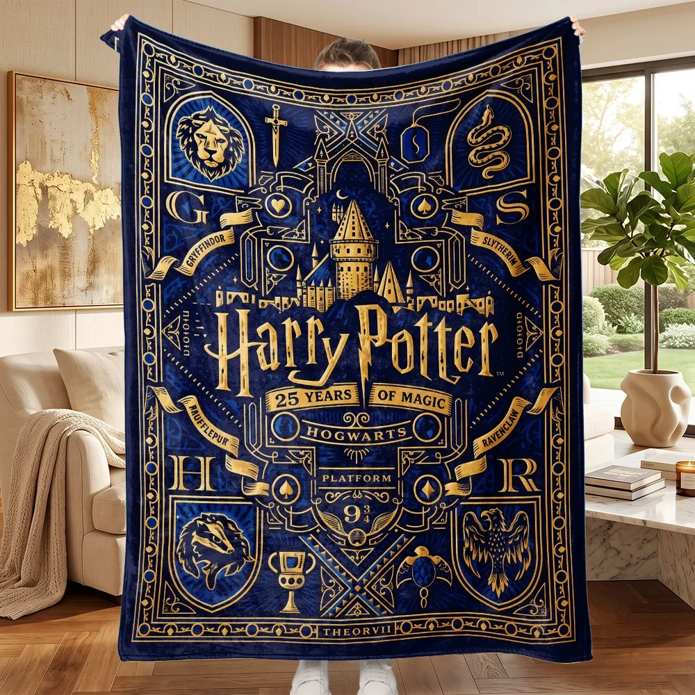 Harry Potter 25th Anniversary Blanket 2001-2026 Wizarding World Harry Potter Merch Gifts For Fans