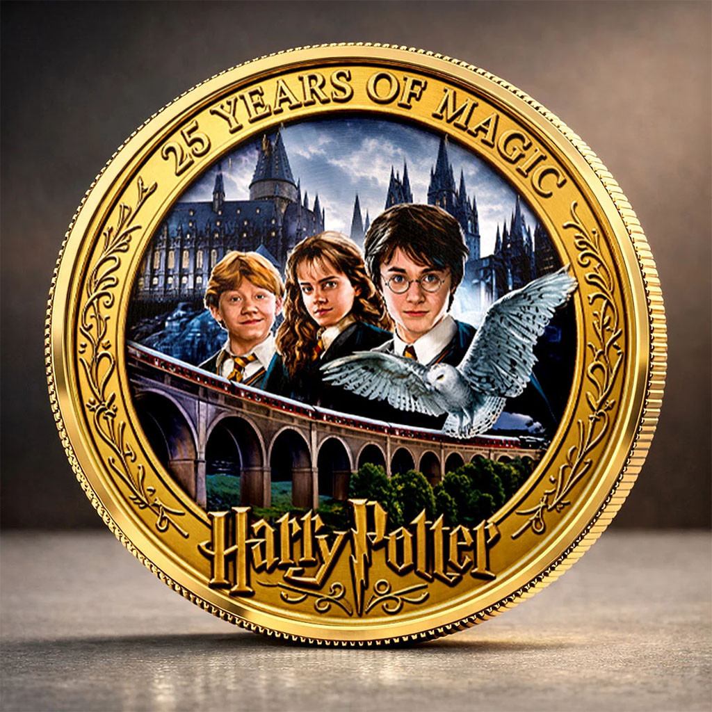 Harry Potter 25th Anniversary Commemorative Coin Hogwarts Character Collectible Gifts For Potterheads
