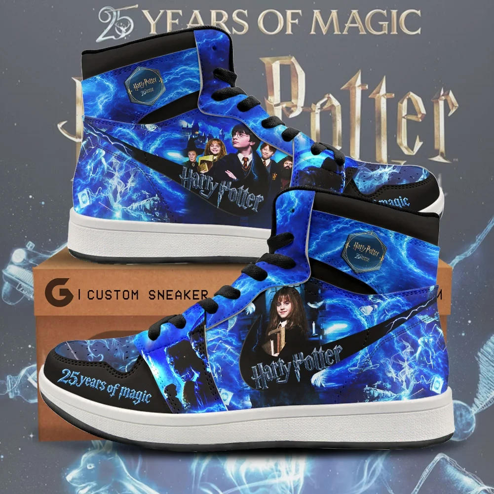 Harry Potter 25th Anniversary Sneakers 25 Years Of Magic Shoes Harry Potter Merch Fan Gifts