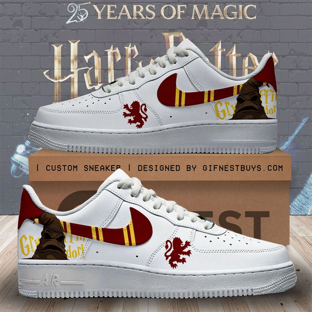Harry Potter 25th Anniversary Sneakers Gryffindor Sorting Hat Shoes Gifts For Harry Potter Fans
