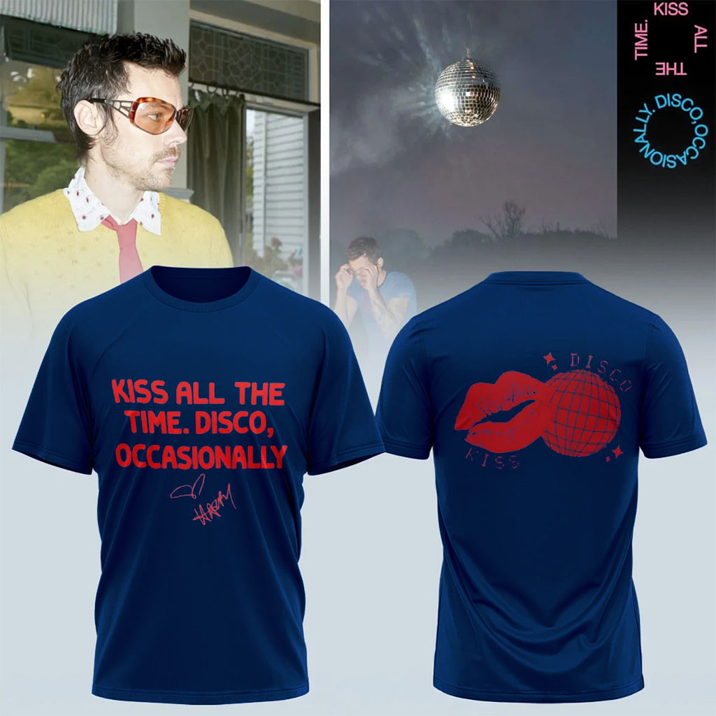 Harry Styles Merch Kiss All The Time Disco Occasionally Shirt Gift For Concert Lover