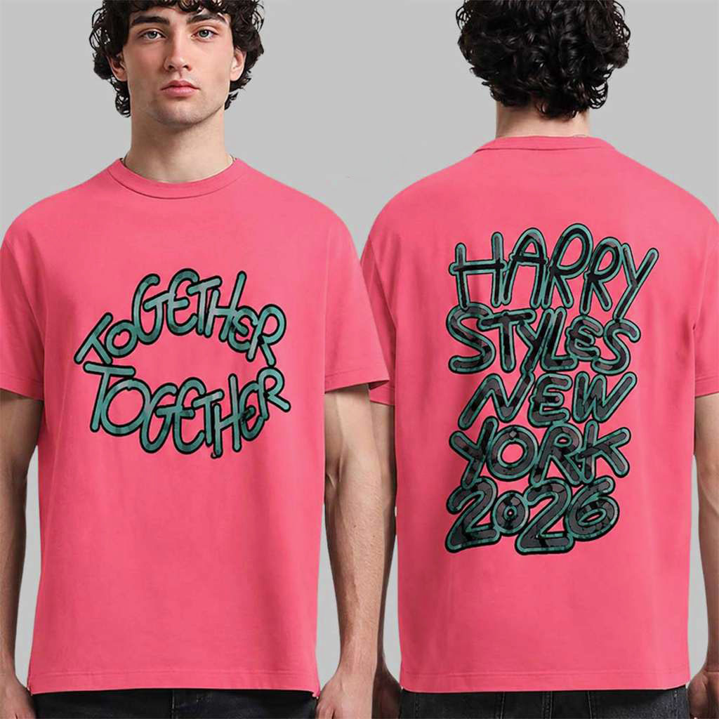 Harry Styles Merch New York 2026 MSG Madison Square Garden American Express Pink T-Shirt