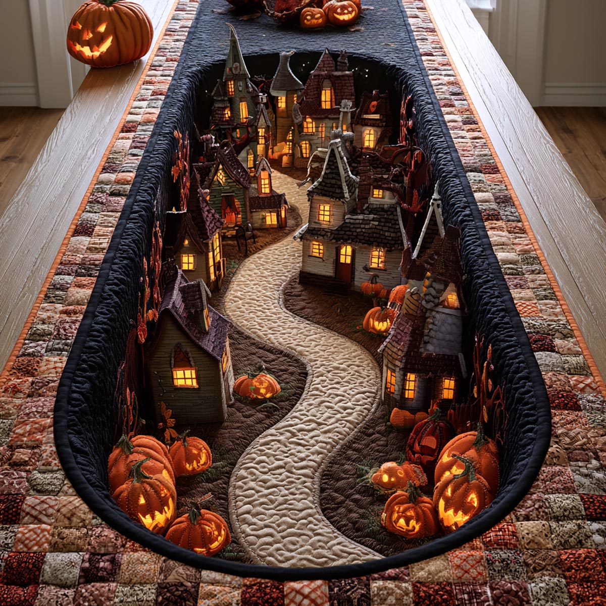 Harvest Hollow Quilted Table Runner Dining Room Table Toppers Good Gifts For Halloween Harvest Hollow Quilted Table Runner Dining Room Table Toppers Good Gifts For Halloween