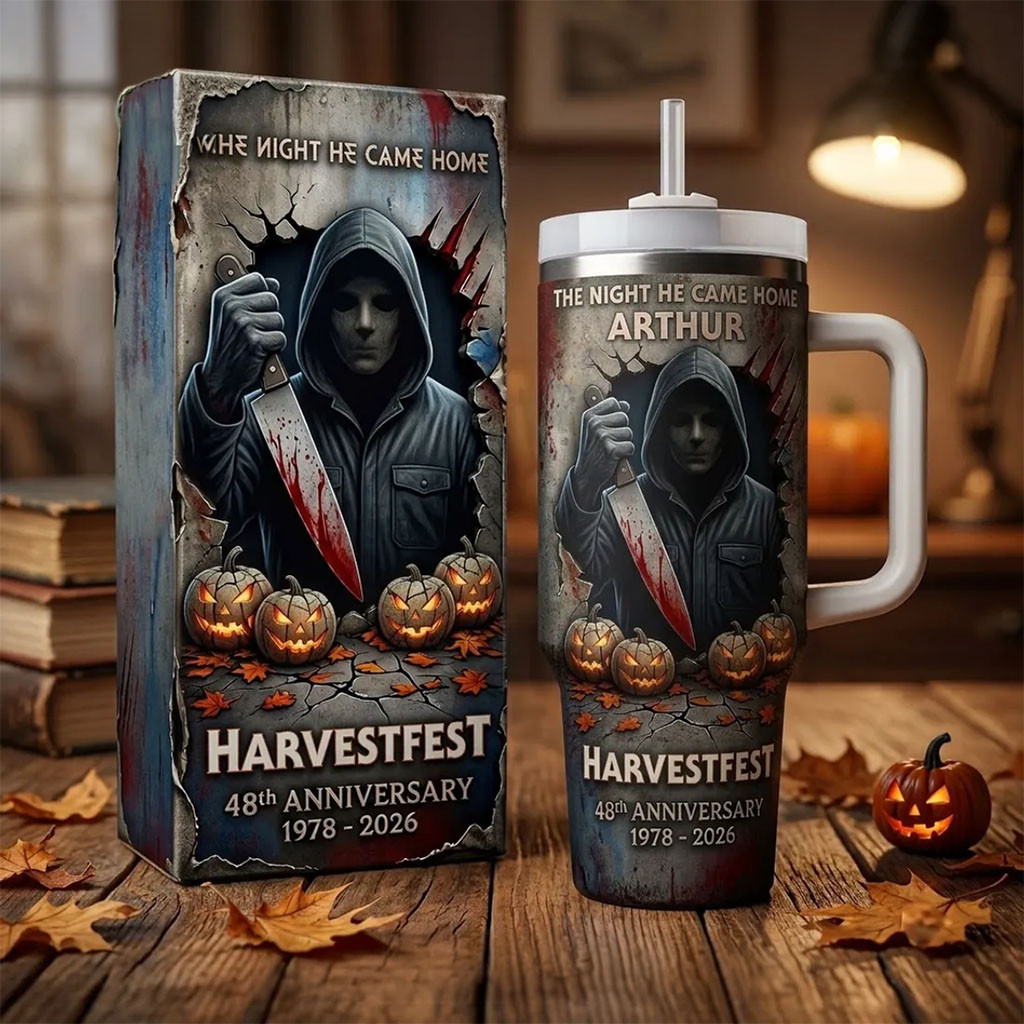 Harvestfest 48th Anniversary 1978-2026 The Night He Came Home Tumbler Michael Myers Merch