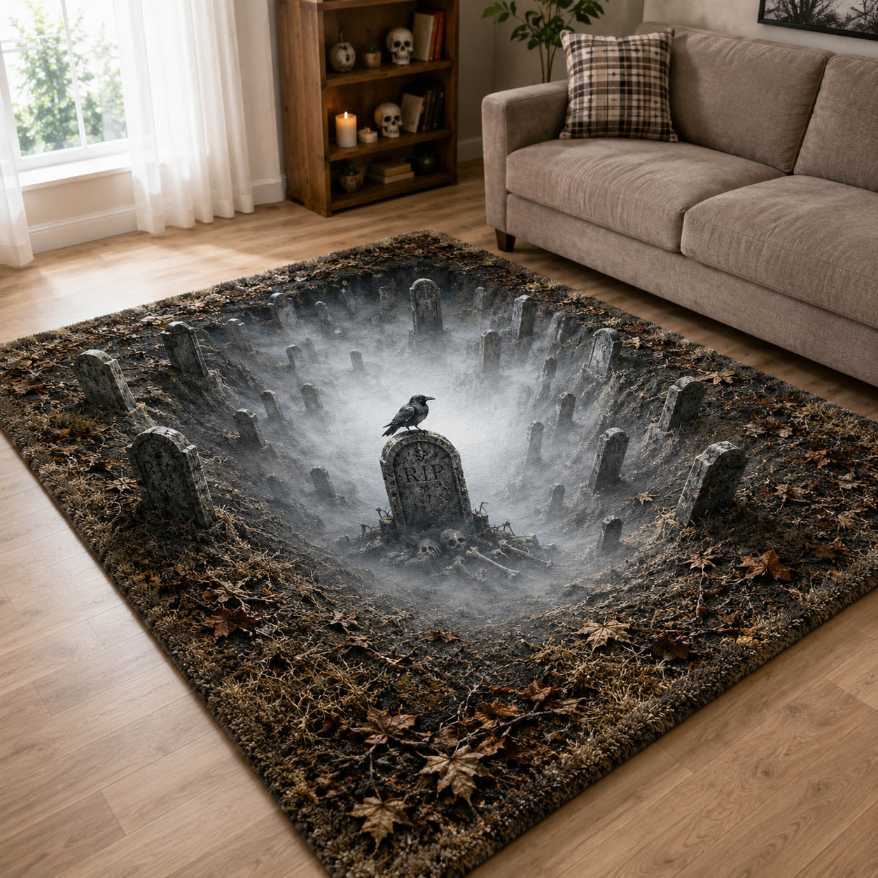 Haunted Depths Area Rug Halloween Village Decor Good Halloween Presents
