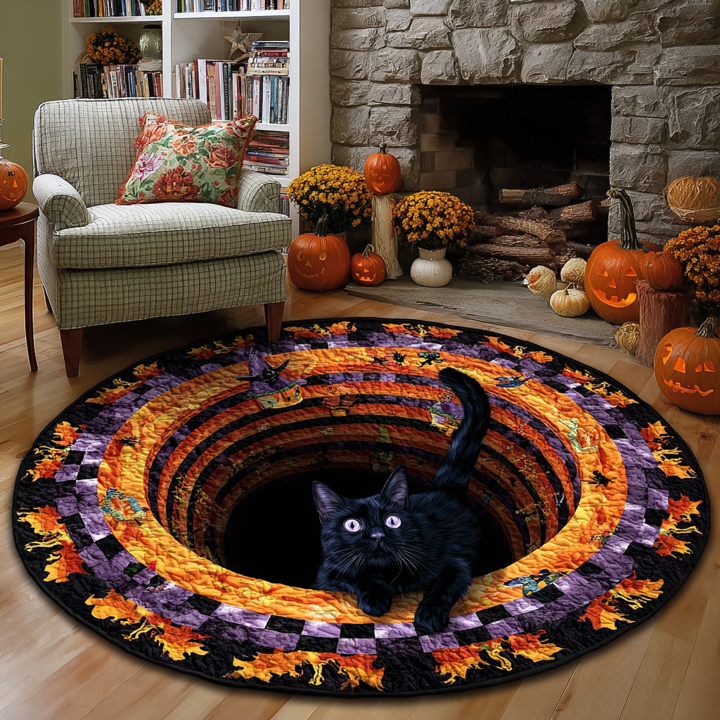 Haunted Hollow Quilted Round Mat Indoor Decorations For Halloween Gift Ideas Halloween