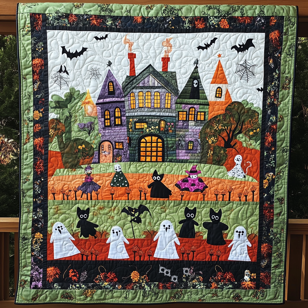 Haunted Mansion Quilted Blanket Cozy Soft Blanket Awesome Halloween Gifts Haunted Mansion Quilted Blanket Cozy Soft Blanket Awesome Halloween Gifts