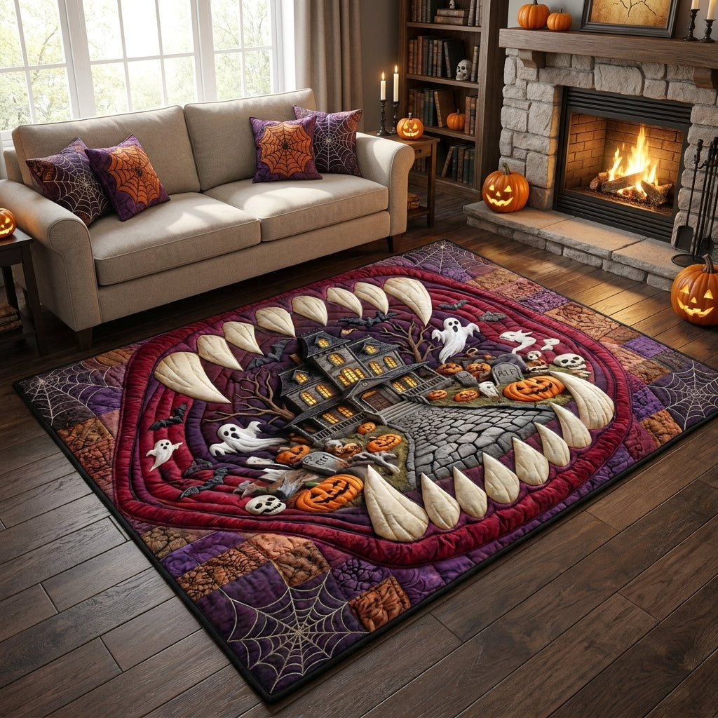 Haunted Maw Area Rug Scary Home Decor Great Halloween Gifts