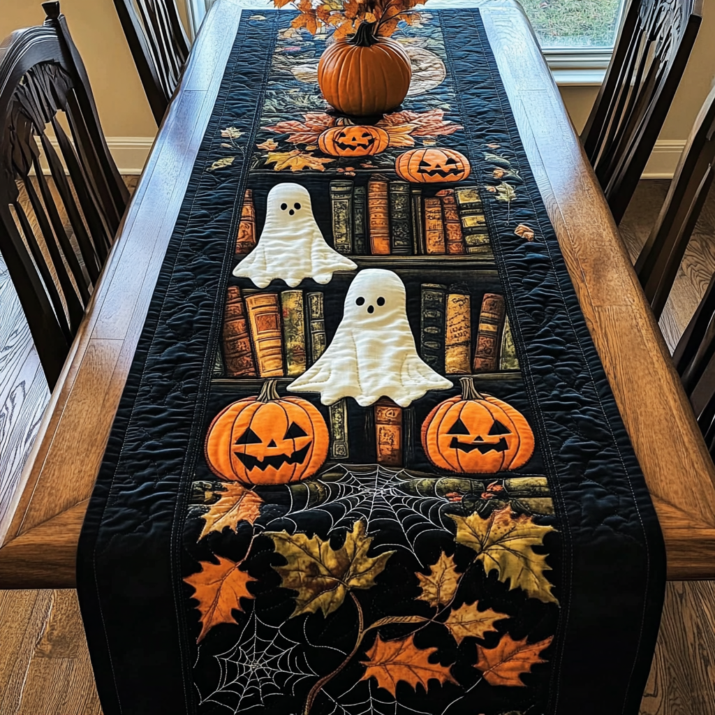 Haunted Path Quilted Table Runner Dining Decor Halloween Present Ideas