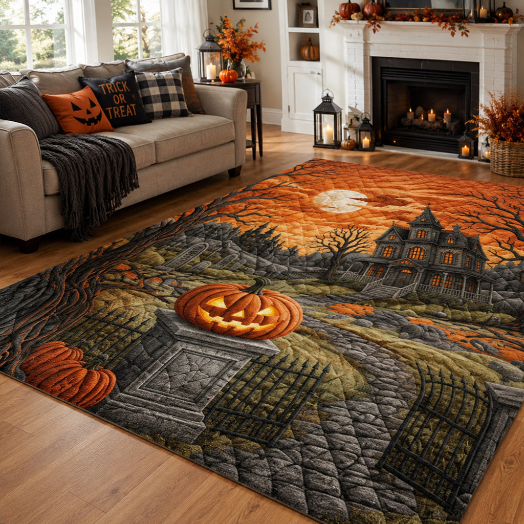 Haunted Remains Area Rug Horror Room Decor Halloween Themed Presents