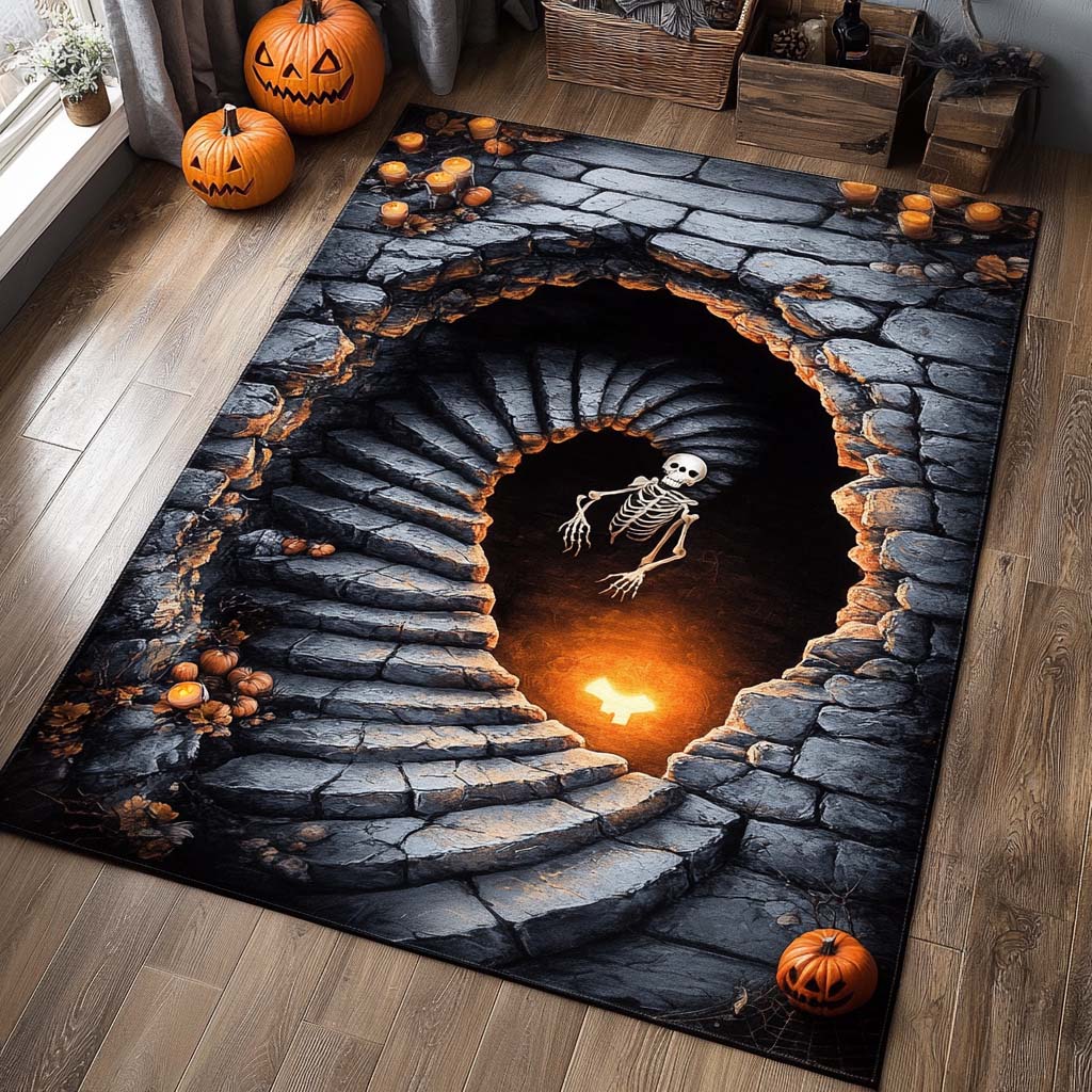Haunted Spiral Area Rug Living Room Carpet Gift Halloween