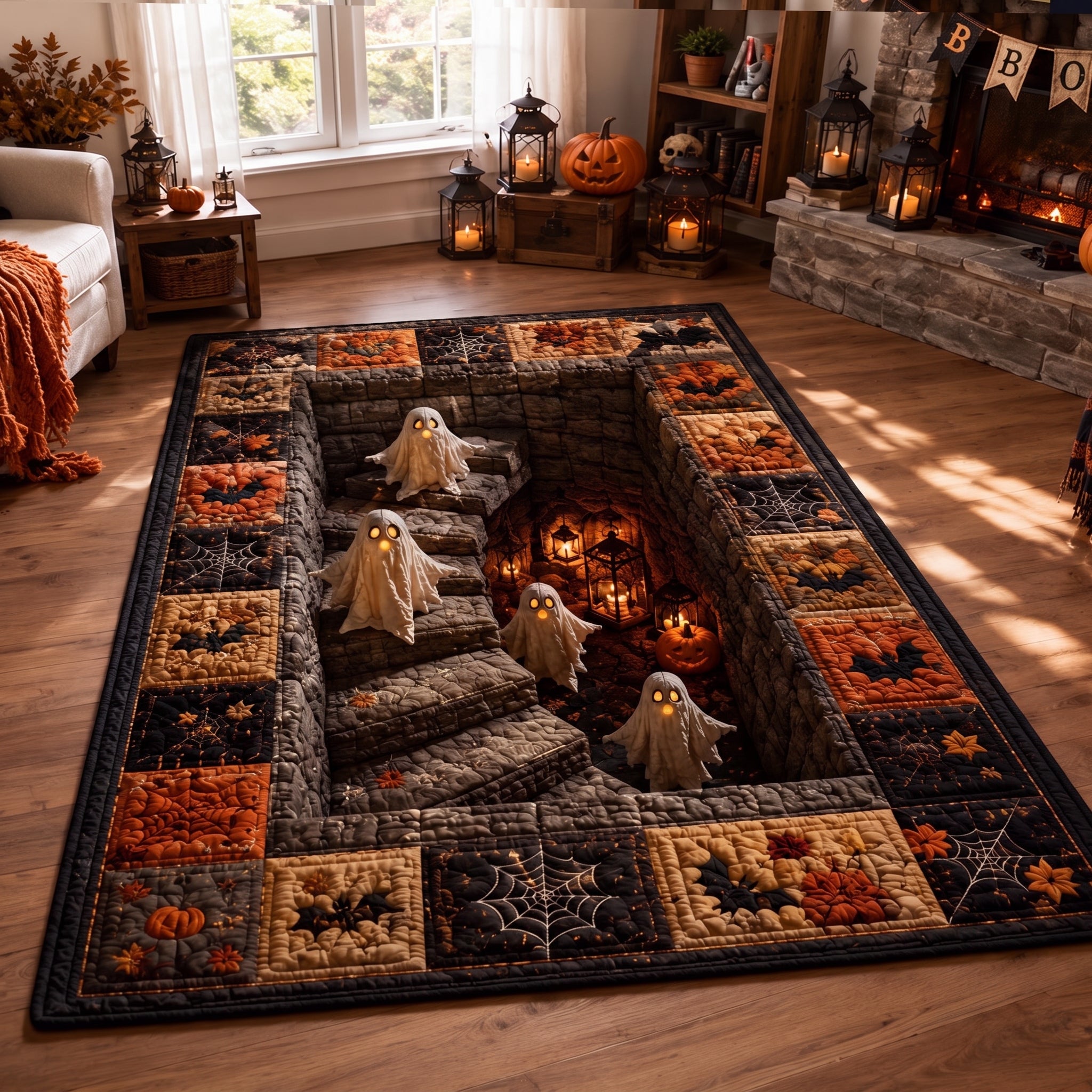Haunted Stairway Area Rug Halloween House Decorations Halloween Gift Ideas