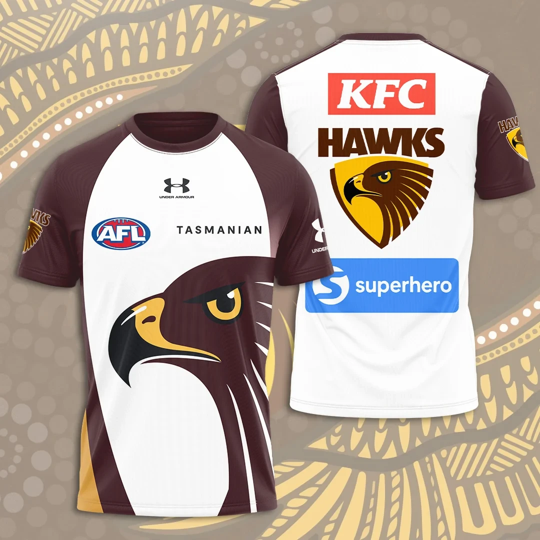 Hawthorn FC T-Shirt Superhero Game Day Shirt Hawthorn Hawks Merch Gift For Football Fans Hawthorn FC T-Shirt Superhero Game Day Shirt Hawthorn Hawks Merch Gift For Football Fans