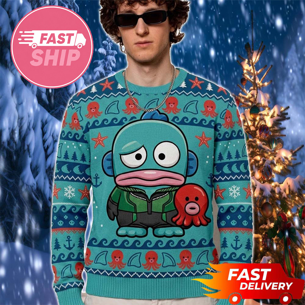 Hello Kitty And Friends Sanrio X The Boys Hangyodon As The Deep Ugly Christmas Sweater Gifts