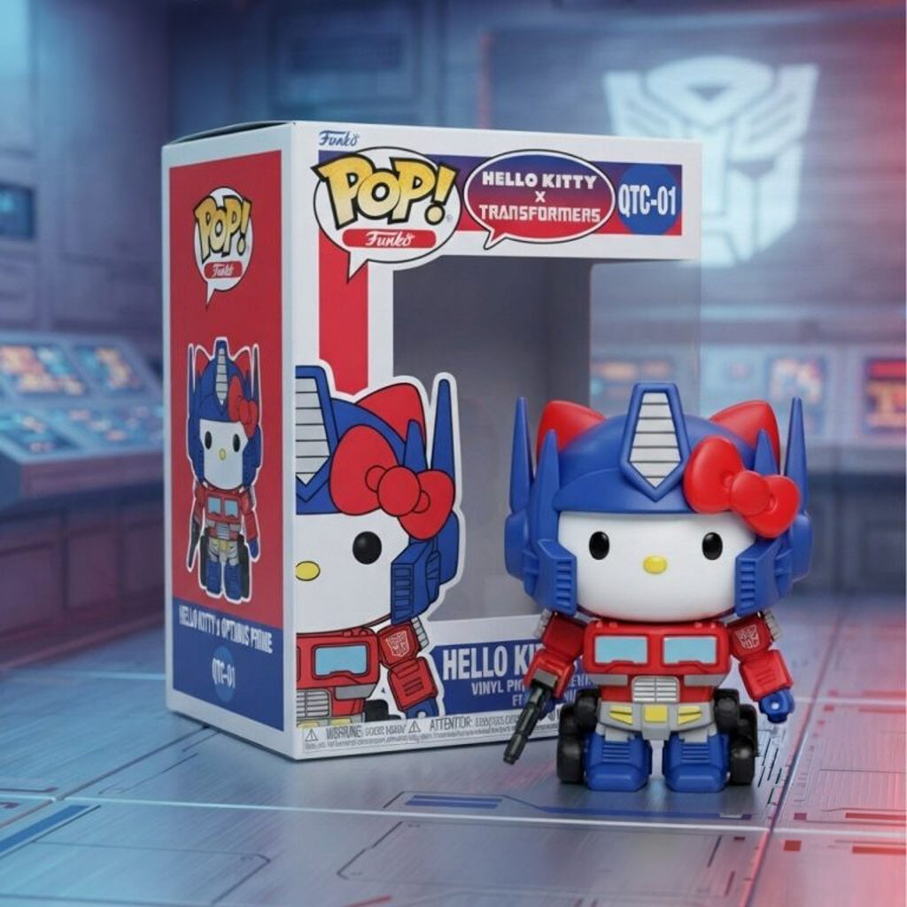 Hello Kitty x Takara Tomy Q-Transformers Funko Pop Collectible Cute Gifts for Hello Kitty Fans Hello Kitty x Takara Tomy Q-Transformers Funko Pop Collectible Cute Gifts for Hello Kitty Fans