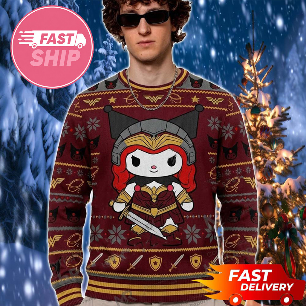 Hello Kitty X The Boys Merch Kuromi X Queen Maeve Funny Hello Kitty Christmas Ugly Sweater Hello Kitty X The Boys Merch Kuromi X Queen Maeve Funny Hello Kitty Christmas Ugly Sweater