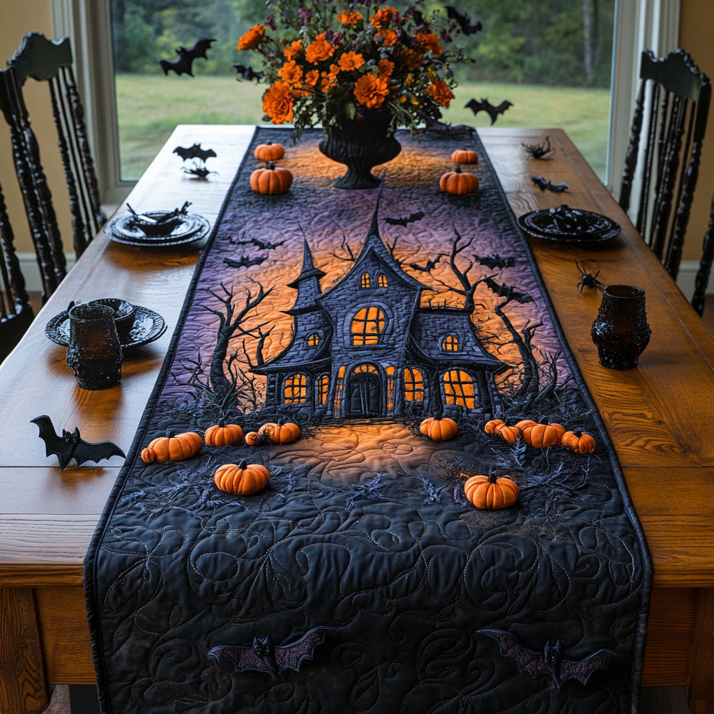 Hexed Homestead Quilted Table Runner Dining Room Table Decor Ideas Halloween Inspired Gifts
