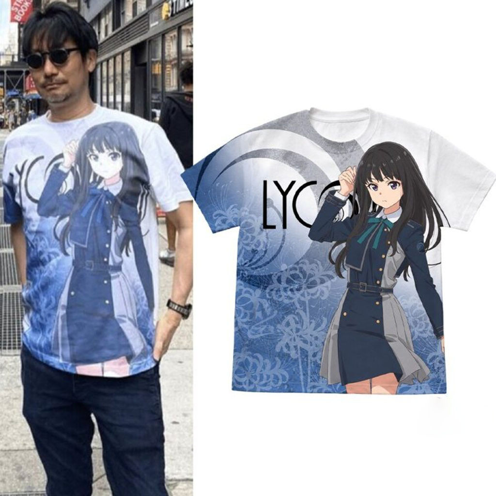 Hideo Kojima Lycoris Recoil Takina Inoue Shirt Hideo Kojima Merch Gift For Anime Lovers
