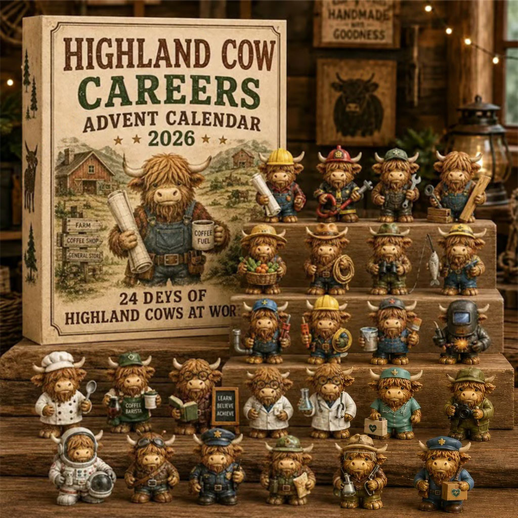 Highland Cow 2026 Careers Advent Calendar 24-Day 2026 Christmas Countdown Gifts for Cow Lovers Highland Cow 2026 Careers Advent Calendar 24-Day 2026 Christmas Countdown Gifts for Cow Lovers