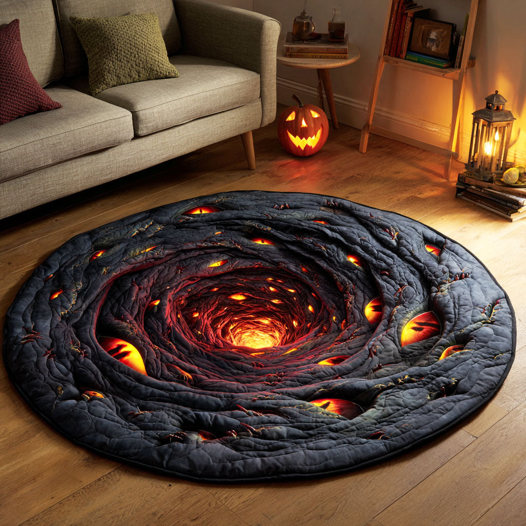 Hollow Eye Pit Quilted Round Mat October Decorations House Warming Idea