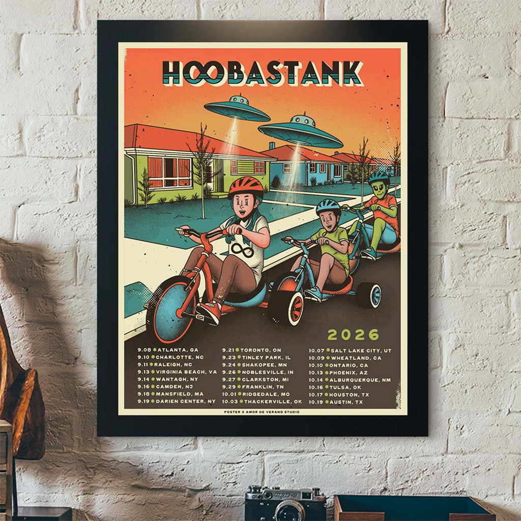 Hoobastank 2026 North America Tour Schedule Dates Poster Hoobastank Merch Home Decor