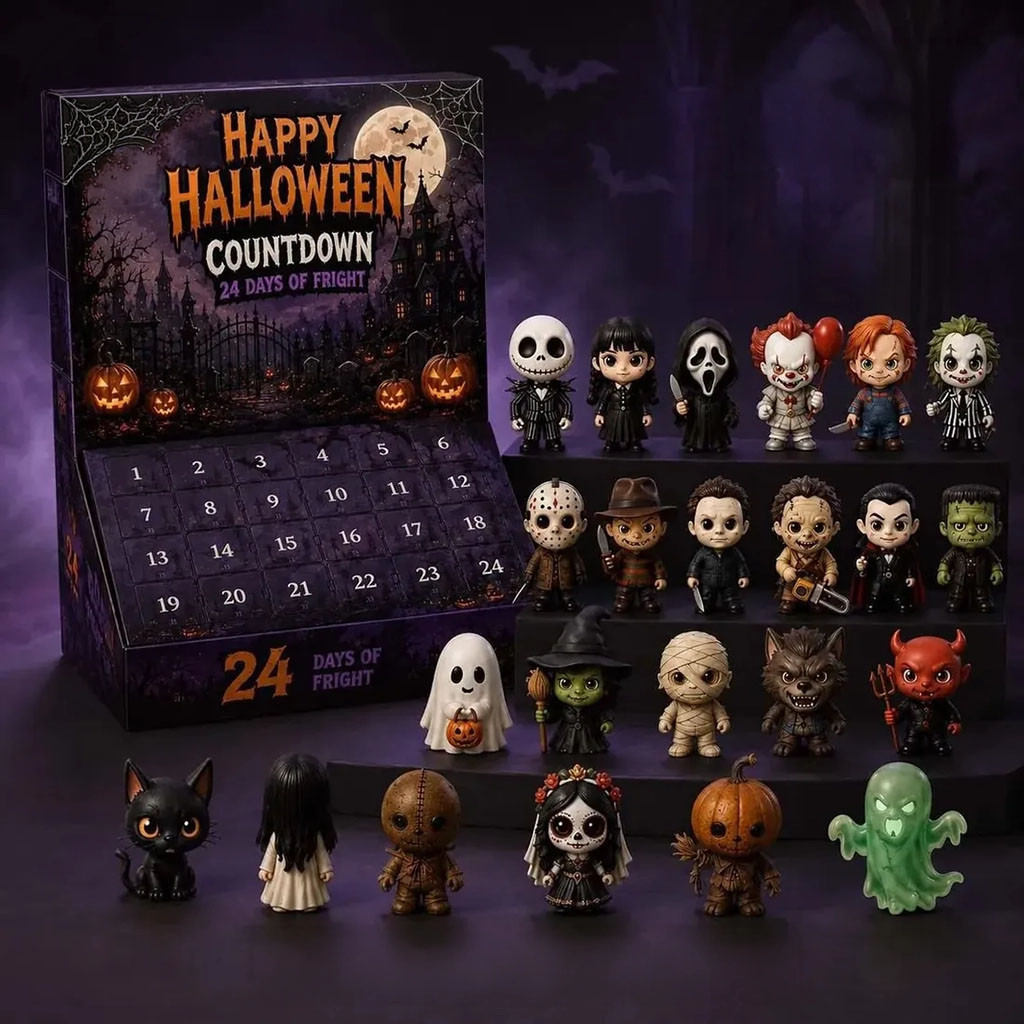 Horror Movie Character 24-Day Halloween Advent Calendar Holiday Tree Ornaments Horror Fan Gifts