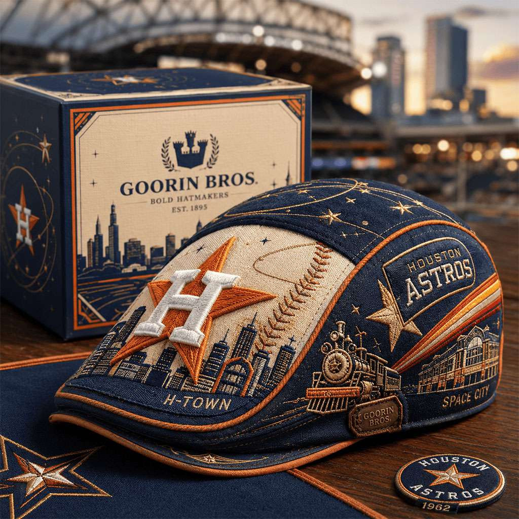 Houston Astros Merch H-Town Space City Jeff Hat Game Day Cap Gifts For Baseball Lovers