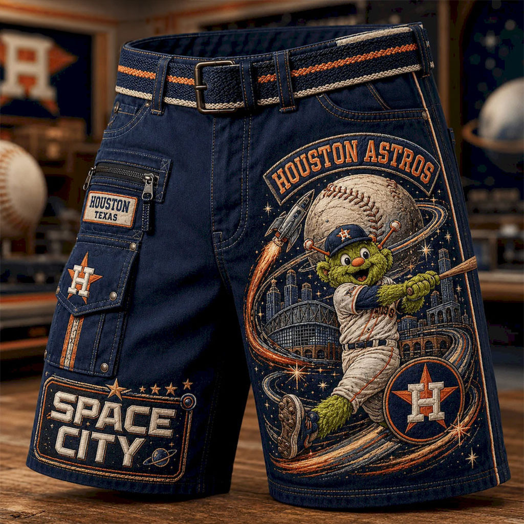 Houston Astros Space City Shorts Houston Astros Merch Present For Baseball Lovers