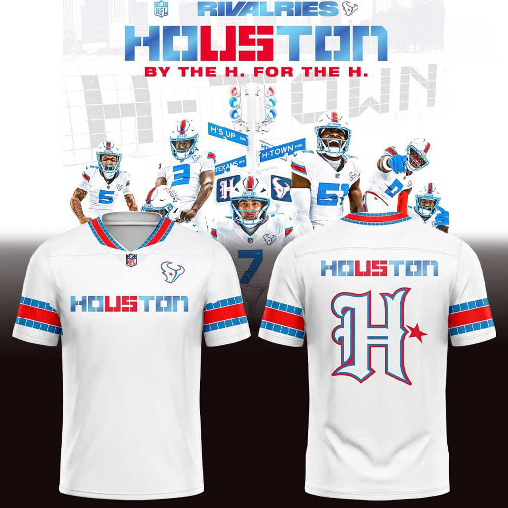 Houston Texans By the H For the H Rivalries Football Jersey Texans Merch Gift For Football Fan Houston Texans By the H For the H Rivalries Football Jersey Texans Merch Gift For Football Fan