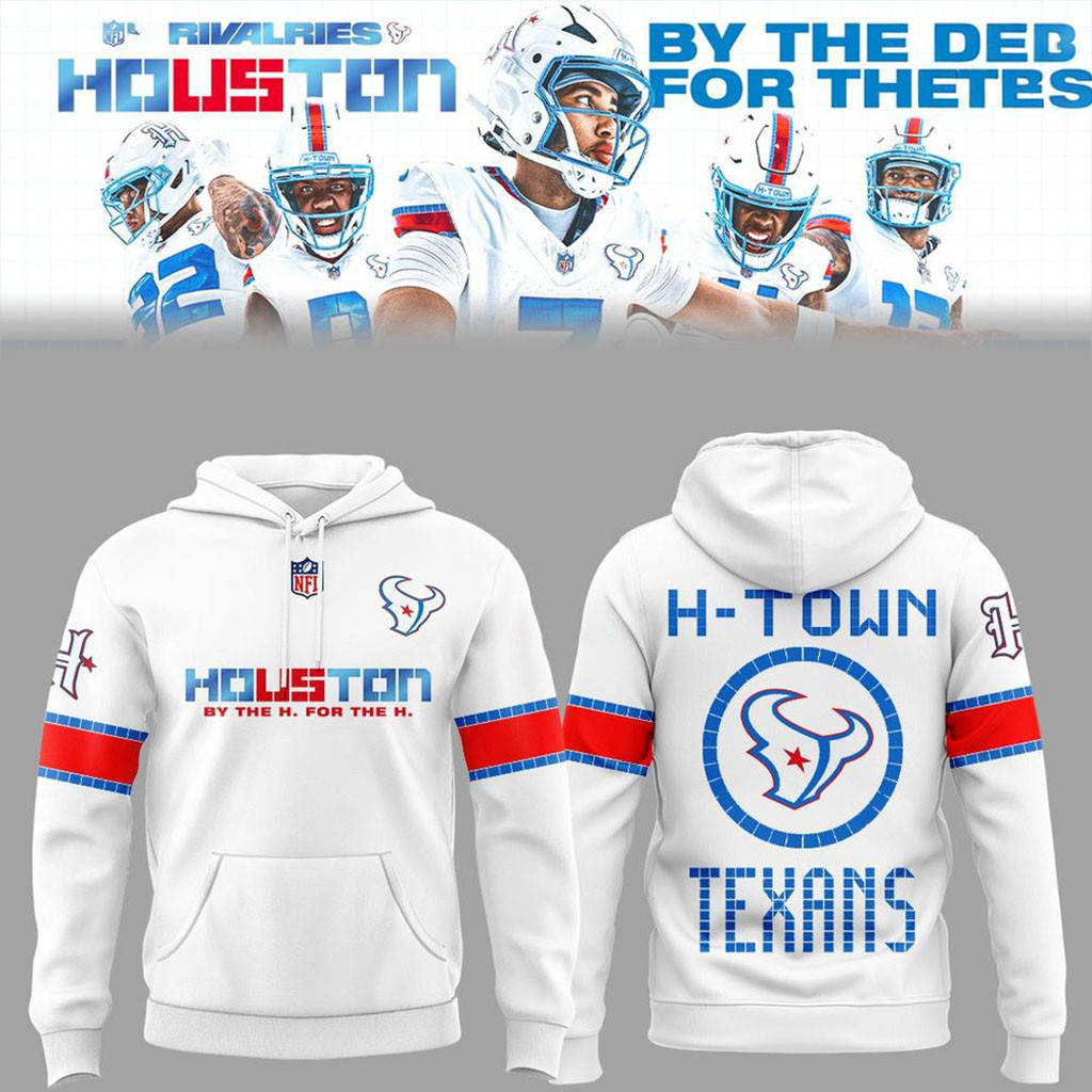 Houston Texans By The H For The H Rivalries Graphic Hoodie Texans Merch Gifts For Football Fan