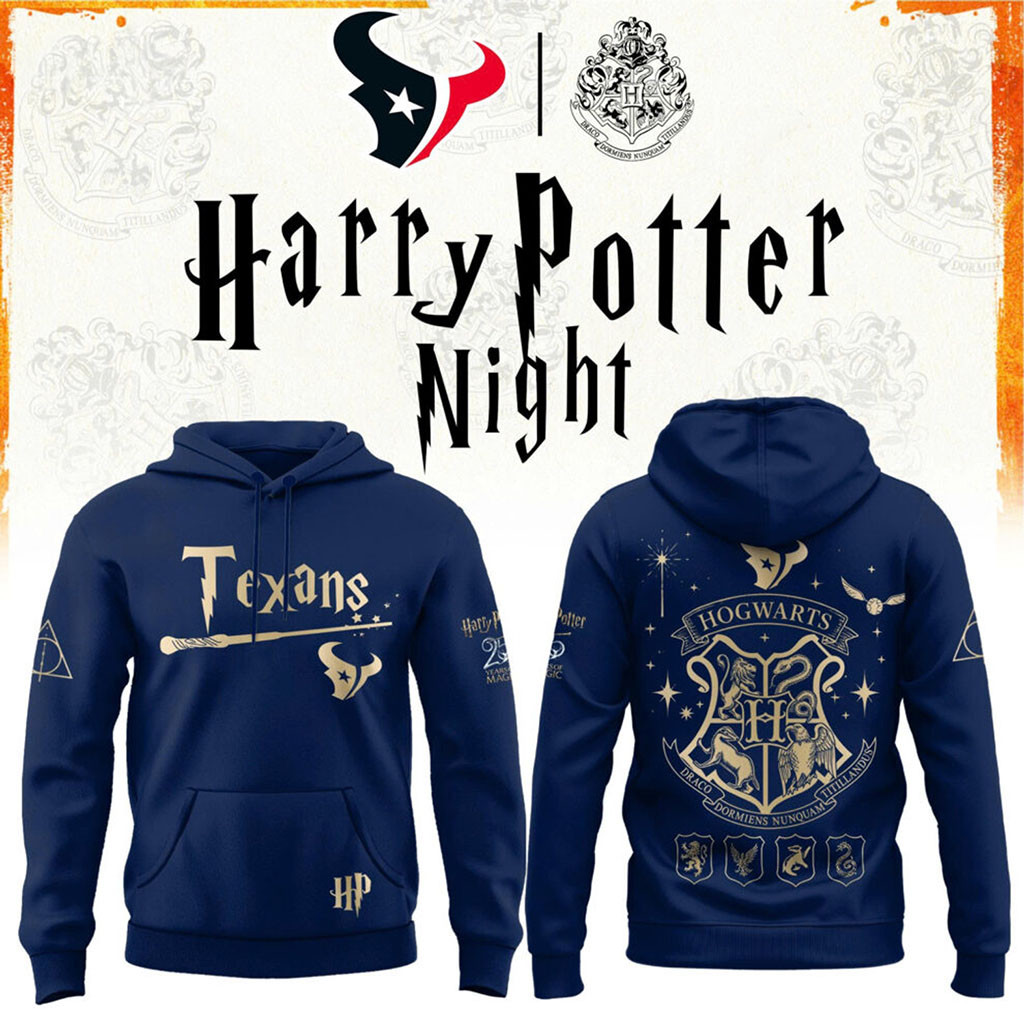 Houston Texans Football Harry Potter 25th Anniversary Hoodie 2026 Texans Merchandise Fan Gear Houston Texans Football Harry Potter 25th Anniversary Hoodie 2026 Texans Merchandise Fan Gear