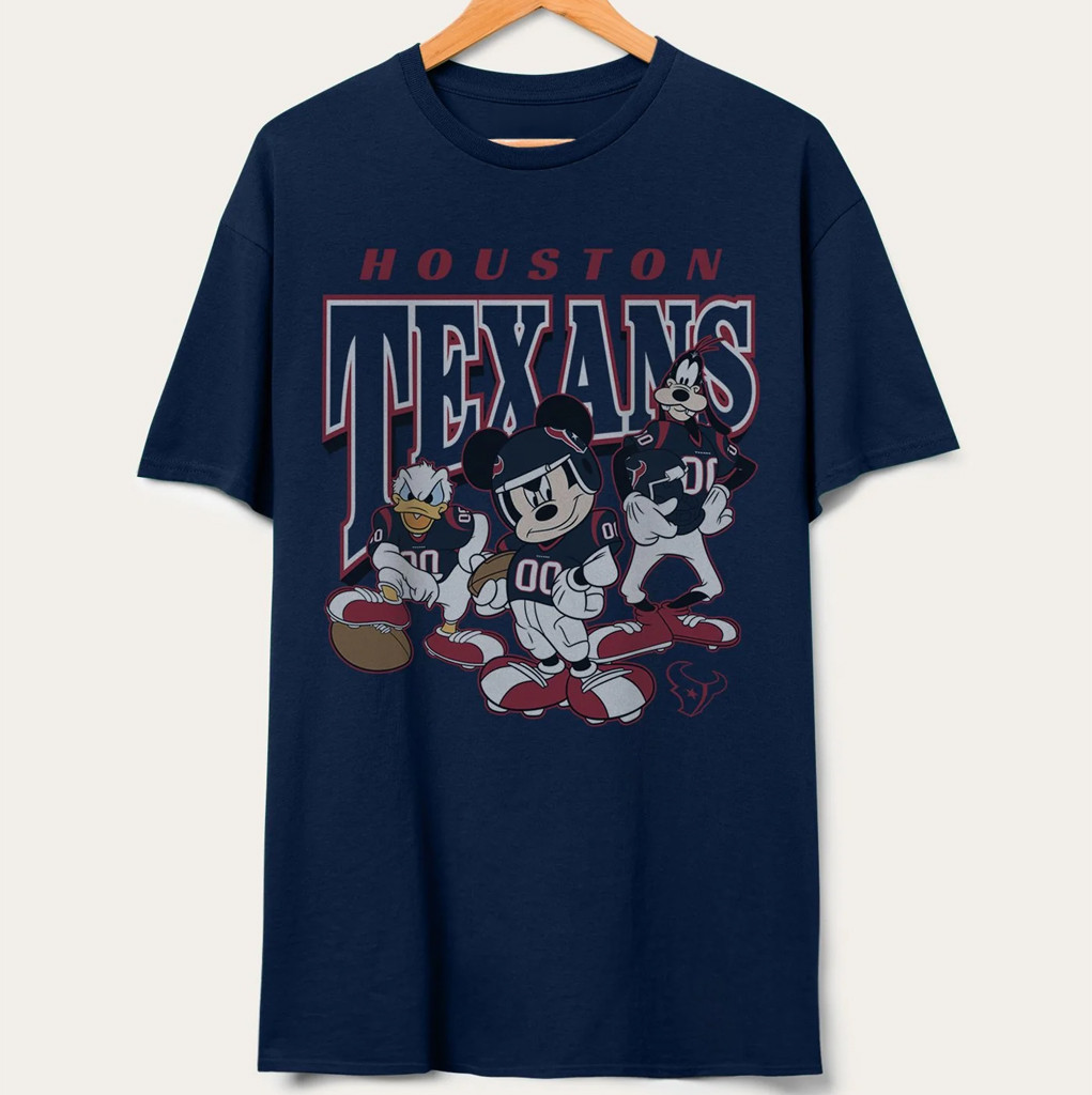 Houston Texans Merch 2026 Texans Disney Huddle Up T-Shirt Cool Gifts For Football Fans
