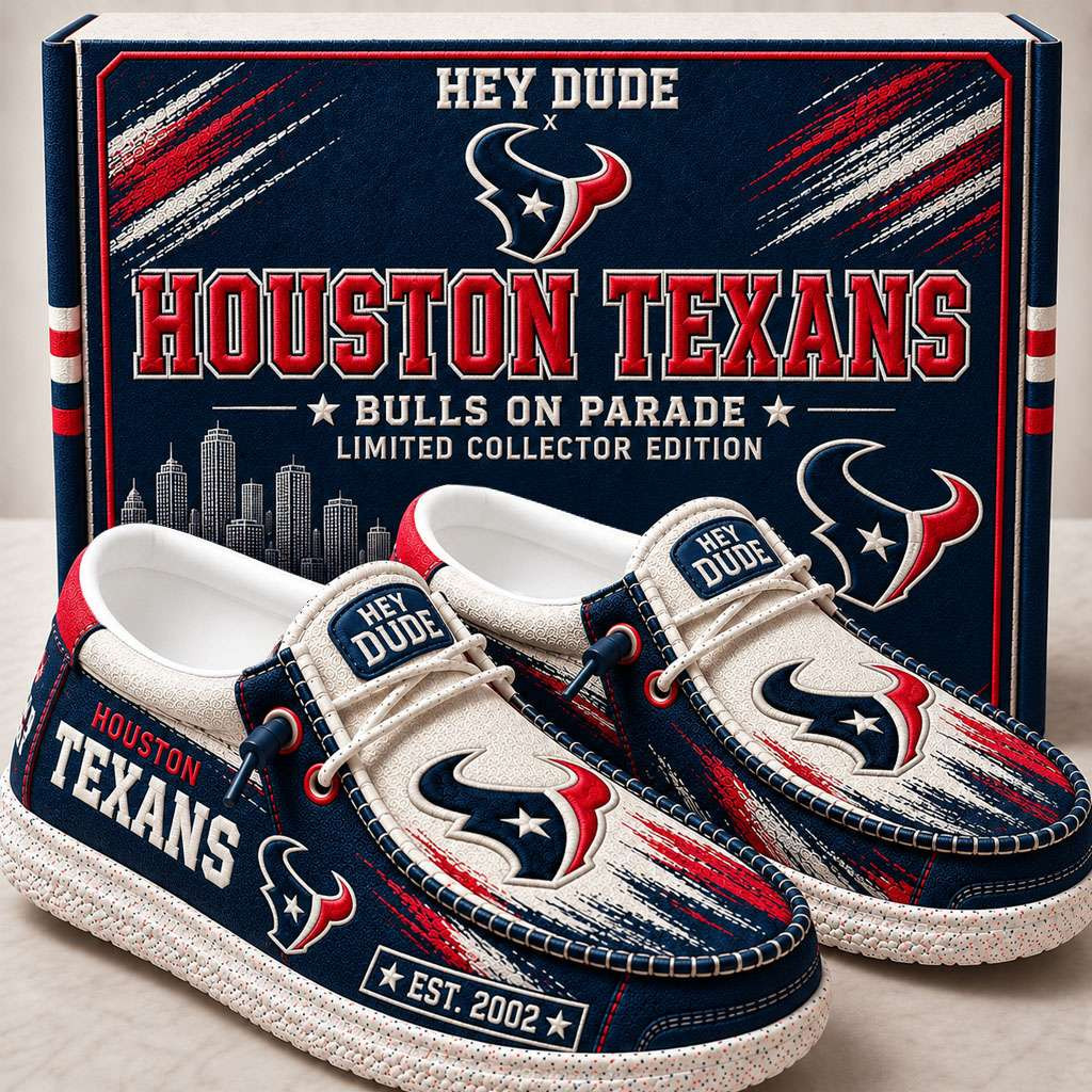 Houston Texans Merch Est 2002 Houston Texans Slip-On Loafers Best Gift For Football Lovers