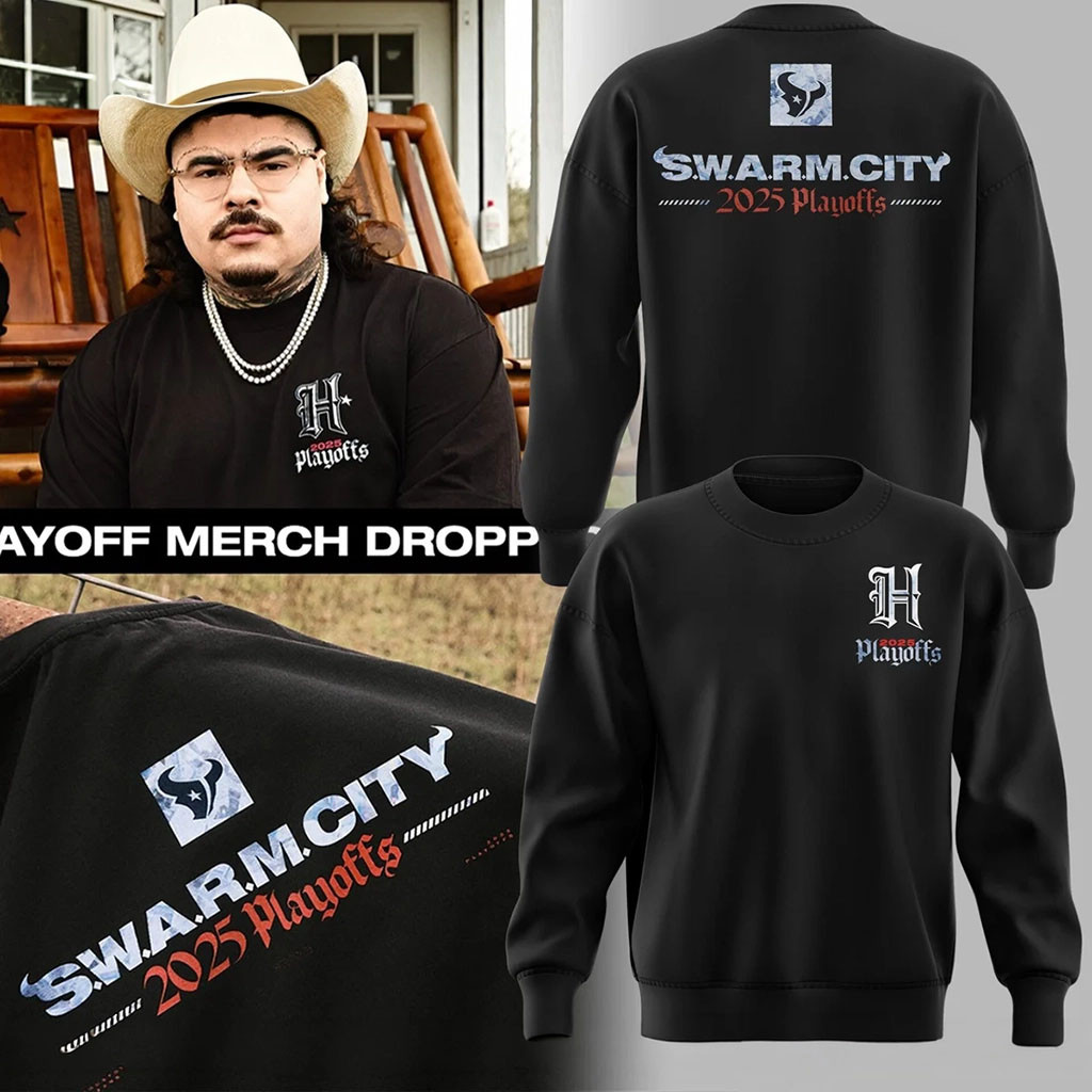 Houston Texans SWARM City Black Sweatshirt Texans Merch Gift Ideas For Football Lovers