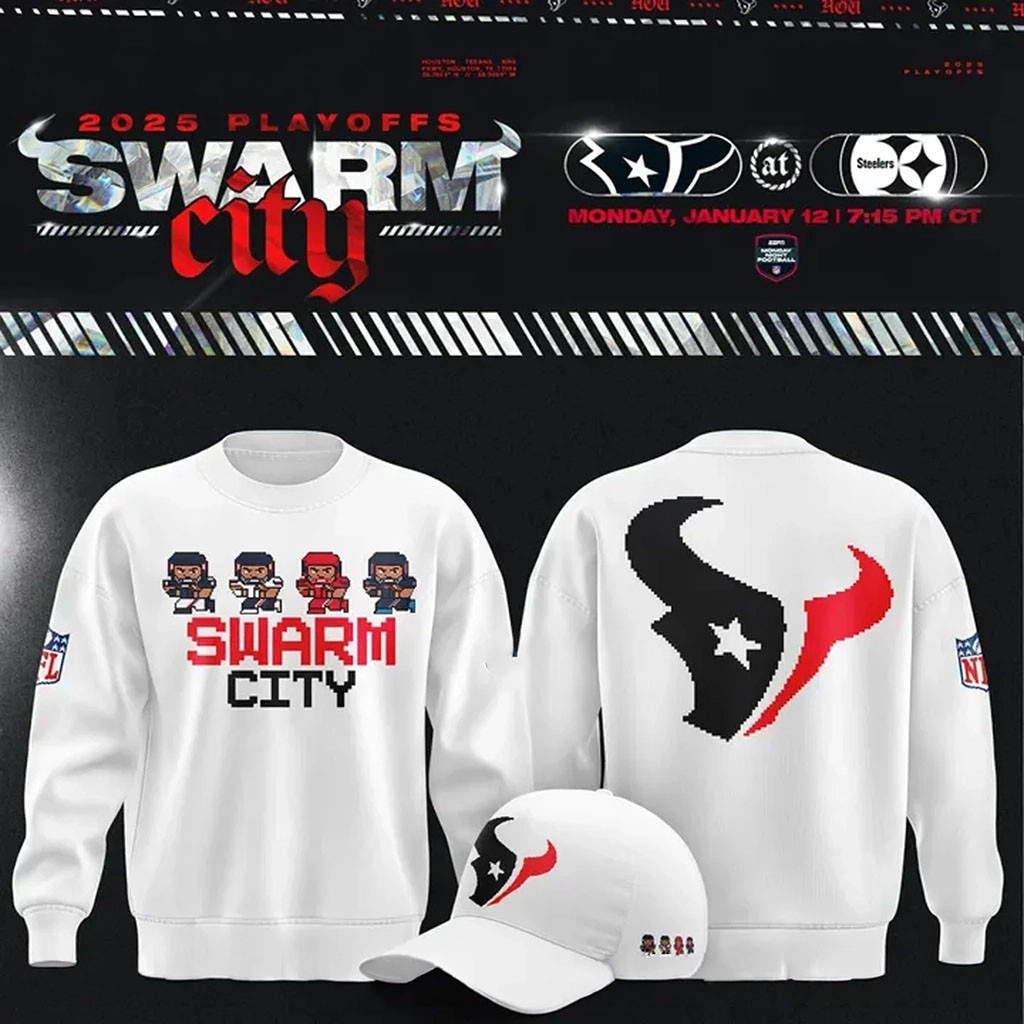 Houston Texans SWARM City Sweatshirt Texans Merch Unique Gifts For Football Fans Houston Texans SWARM City Sweatshirt Texans Merch Unique Gifts For Football Fans