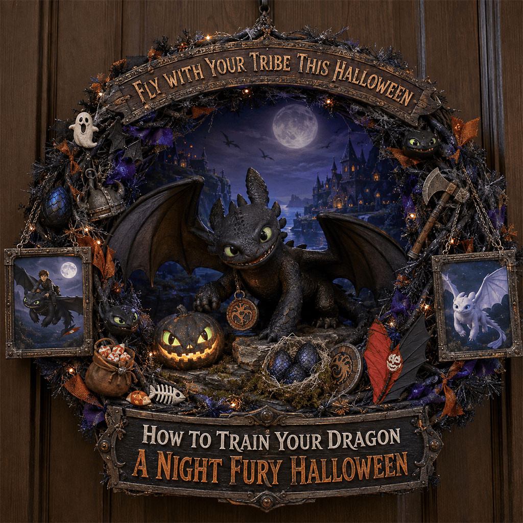 How To Train Your Dragon A Night Fury Halloween Door Sign Fly With Your Tribe Wreath Decor How To Train Your Dragon A Night Fury Halloween Door Sign Fly With Your Tribe Wreath Decor