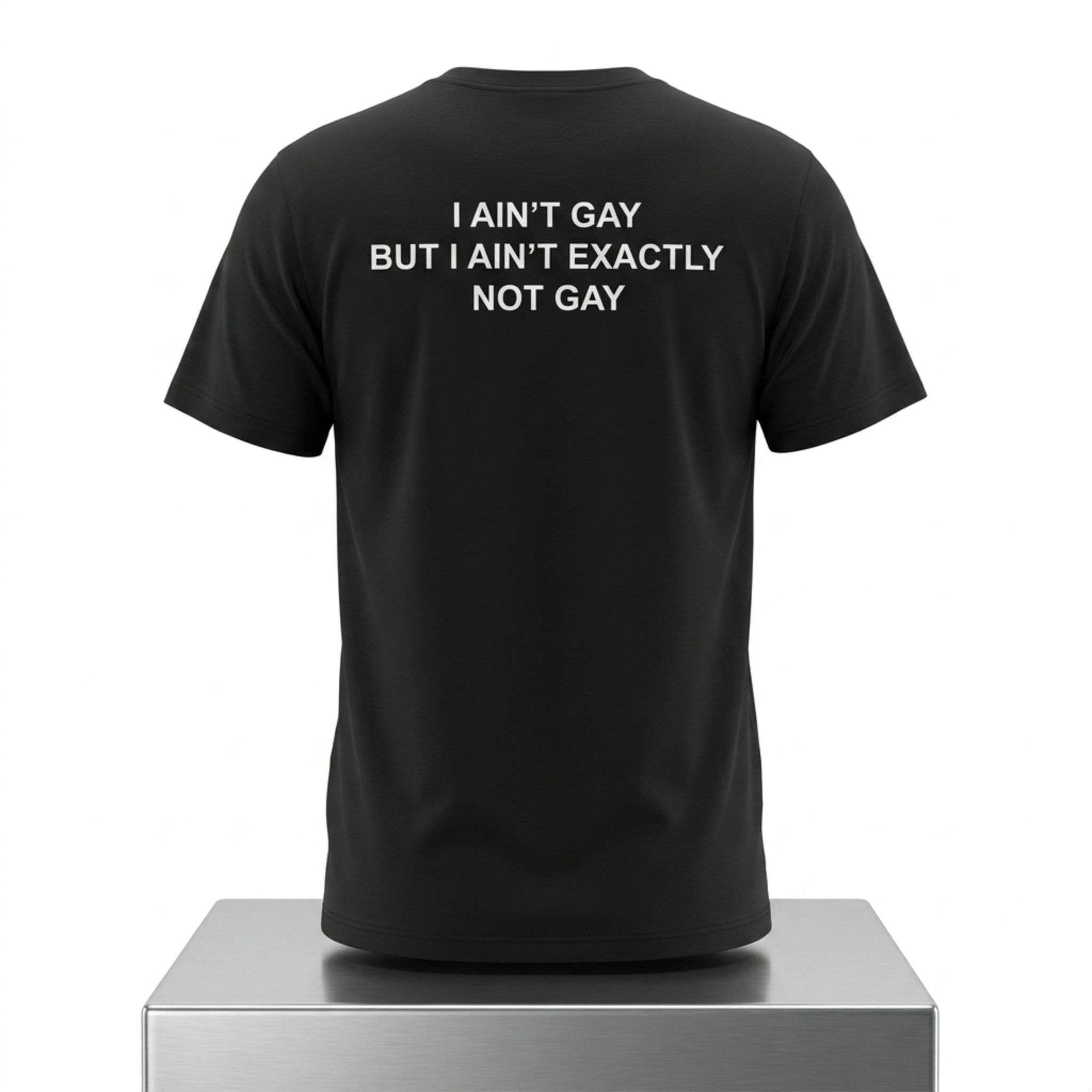 I Ain't Gay But I Ain't Exactly Not Gay Shirt Funny Quotes T-Shirt LGBT Gifts