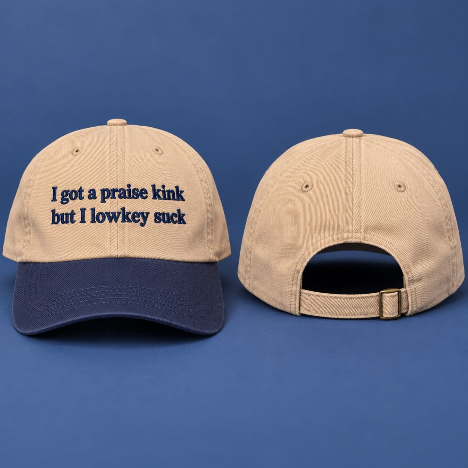 I Got A praise Kink But I Lowkey Sck Hat Embroidered Funny Sarcastic Trucker Cap Adult Gift