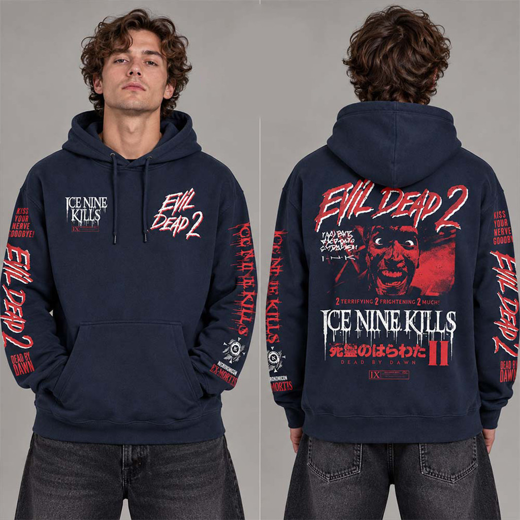 Ice Nine Kills X Evil Dead 2 Dead by Dawn Hoodie Ice Nine Kills Merch Gifts For Fans Ice Nine Kills X Evil Dead 2 Dead by Dawn Hoodie Ice Nine Kills Merch Gifts For Fans