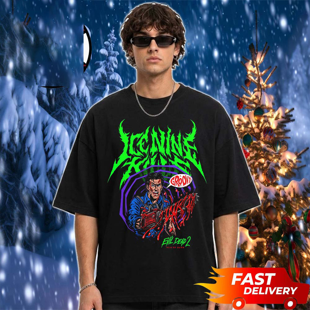 Ice Nine Kills x Evil Dead 2 Dead By Dawn Iconic Chainsaw T-Shirt Ice Nine Kills Merch Gifts