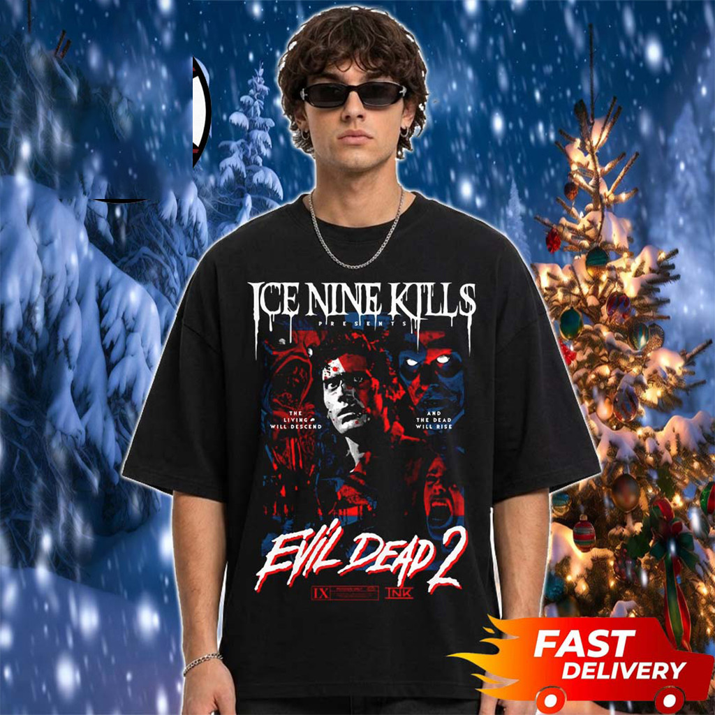 Ice Nine Kills x Evil Dead 2 Dead Will Rise T-Shirt Ice Nine Kills Merch Gifts For Him