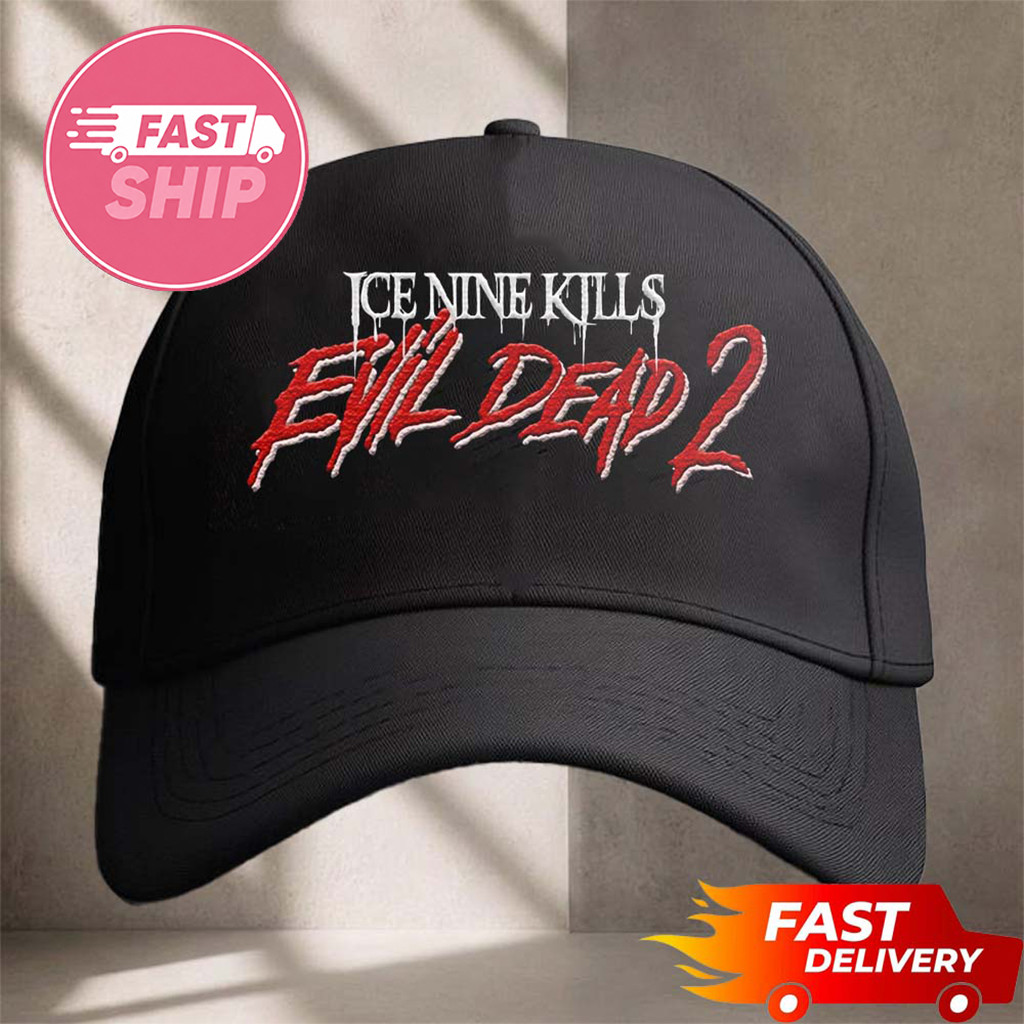 Ice Nine Kills x Evil Dead 2 Logo Collab Hat Embroidered Evil Dead Merch Gifts For Fan