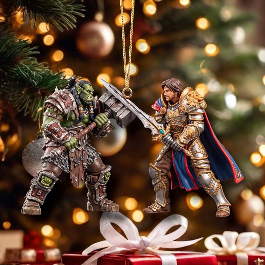 Illidan Stormrage Vs Lich King Azeroth Battle Ornament World of Warcraft Christmas Ornament